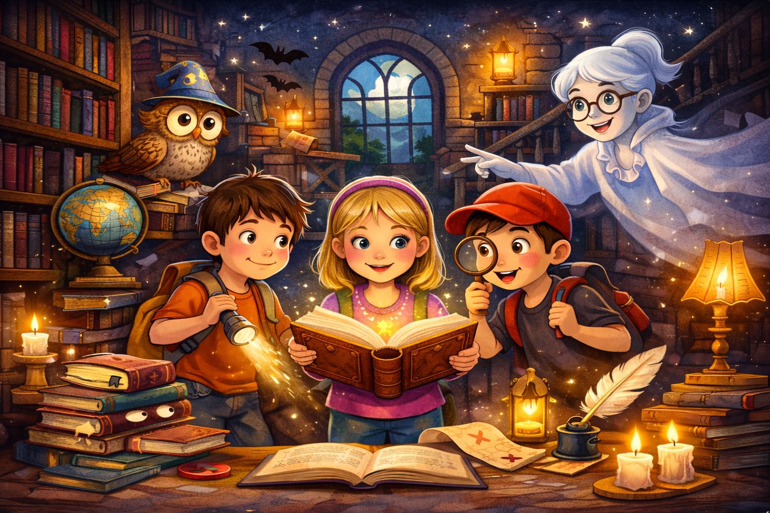 Gymkhana nocturna: “La biblioteca se despertó de noche” a cargo de Escape fun (Entre 8 y 12 años). Viernes 24 abril. 20:30 h. IMPORTANTE: INDICAR QUE TIENEN QUE TRAER CENA